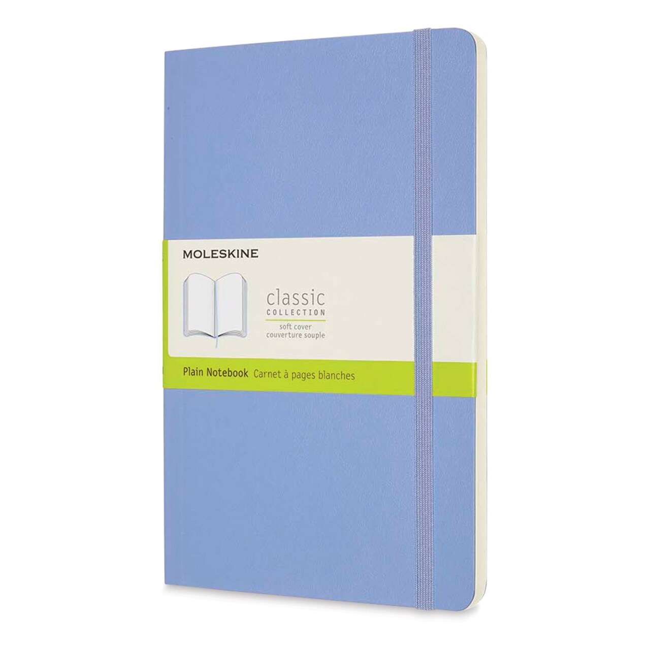 Moleskine Classic Soft Cover Notebook - Light Blue, Blank, 8-1/4" x 5"